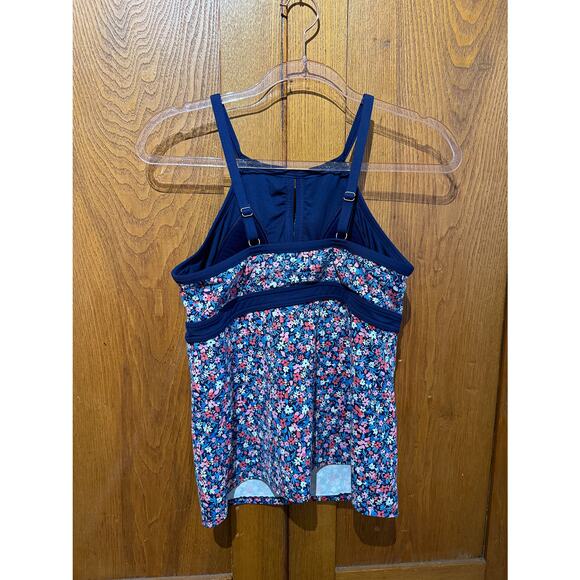 Draper James + Lands' End Blue Floral Swimsuit Top | Women's 6 - Picture 4 of 4